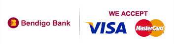 Bendigo bank - We accept Visa and Mastercard